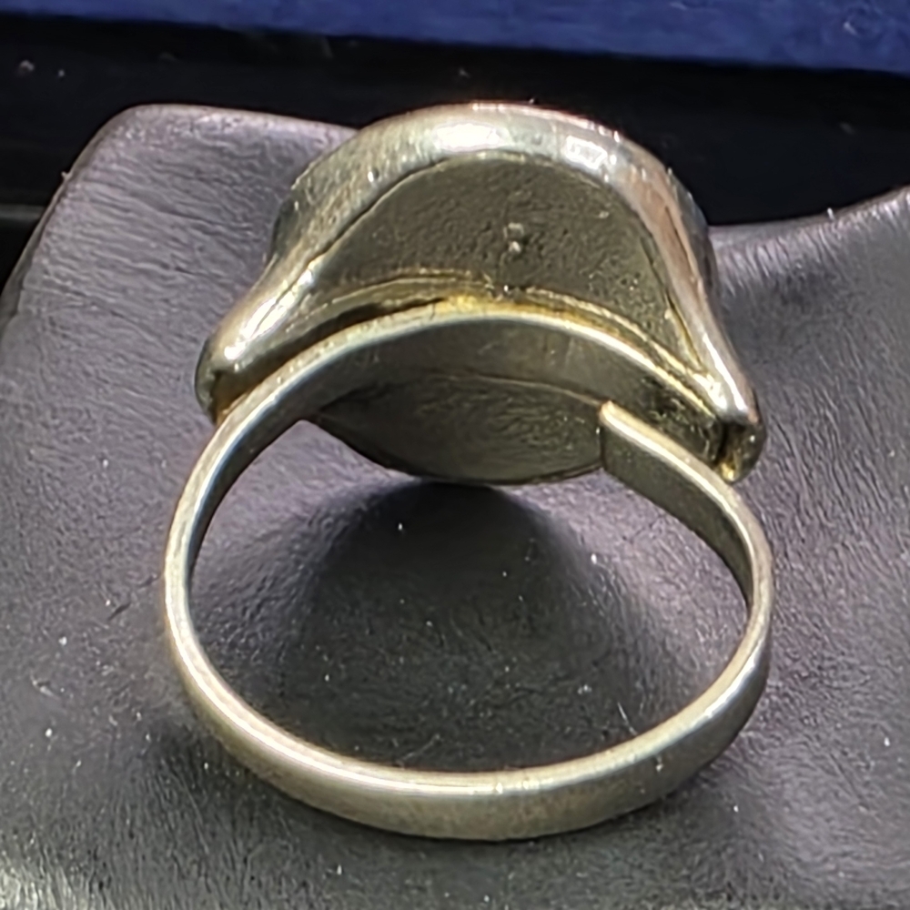 Vintage Oval Mood Ring Silver Tone Adjustable 7.5 956 - Picture 6 of 8